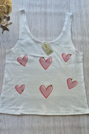 Musculosa "Corazón 3 colores"
