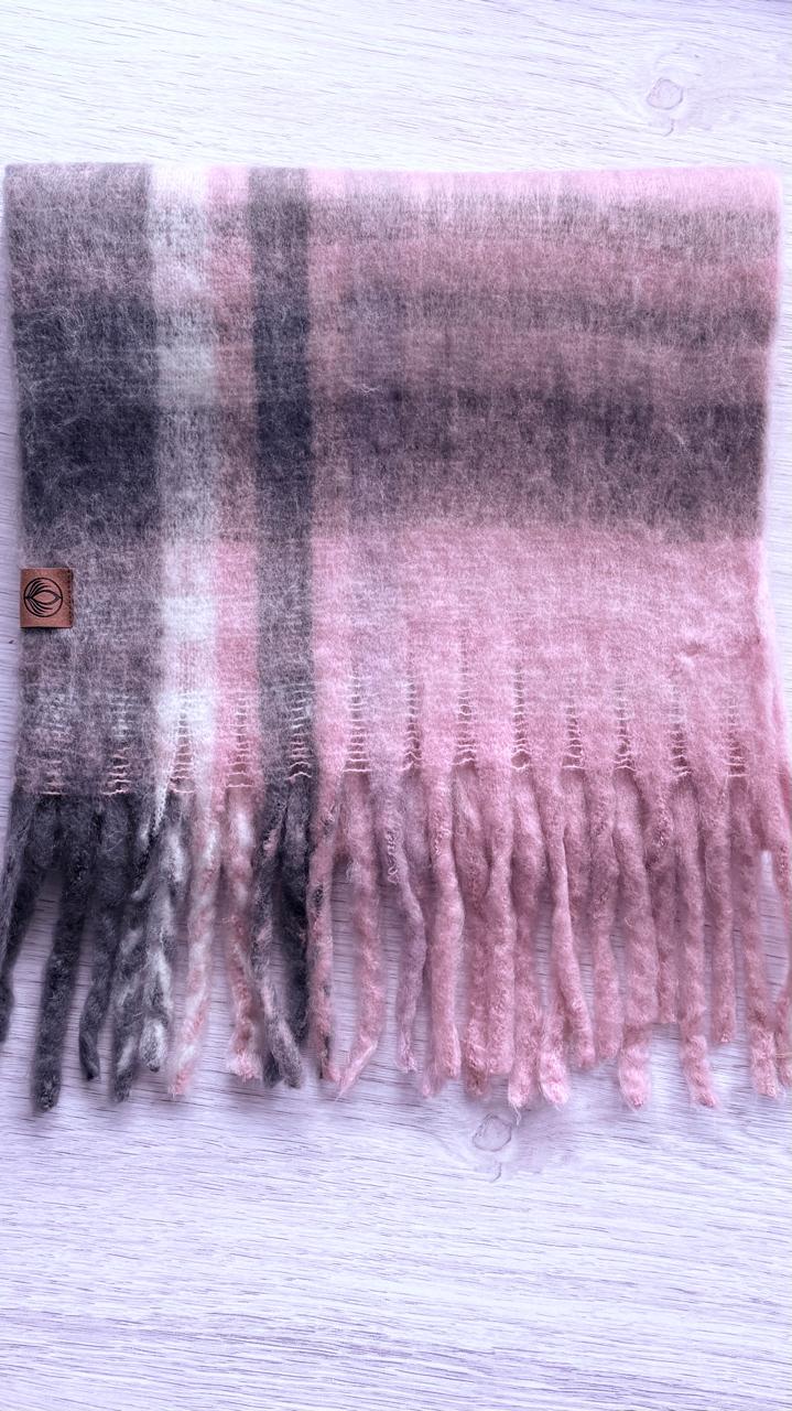 Pashmina Nube Rosa/gris - Imagen 3