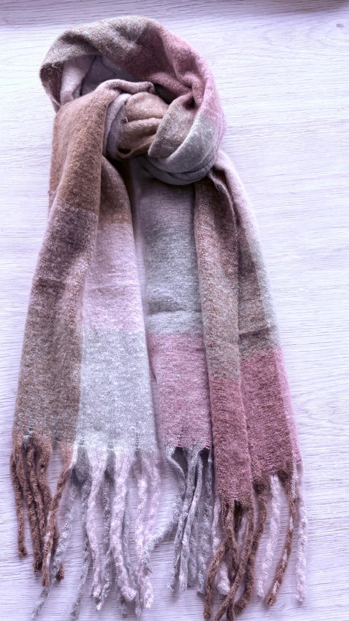 Pashmina Nube Rosa/gris - Imagen 2