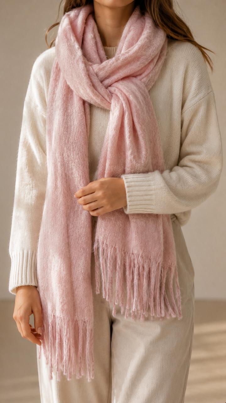 Pashmina Nube Rosa